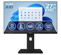 Alurin PC All in One Flow, Intel Core i5-12400, 16GB RAM DDR4, 1TB SSD, 27” Full HD IPS 75Hz, Windows 11 Home, Altura Regulable, USB-C, HDMI, Diseño Todo en uno para Productividad y Entretenimiento