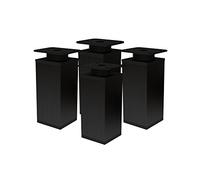Alusfera Patas para Muebles - Altura Ajustable - Patas Ajustables - Patas para Muebles - Patas de Armario - Patas para Muebles 4 Unidades 40x40 mm - Patas de Metal para Muebles 150 mm - Accesorios