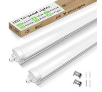 ALUSSO 2Pcs Pantalla LED Tubo Integrado 150CM,45W 5400LM Luminaria Led, 4000K IP65 Lámparas Light para Oficina Garaje Taller Sotano