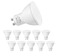 ALUSSO 5W Bombilla LED GU10, Blanco Frío 6000K 400Lm, 120 ° ángulo de haz, no regulable, paquete de 10