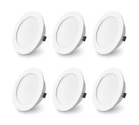 ALUSSO 6 x Foco LED Empotrable 12V Downlight Regulable 4W Empotrable LED 3000K Blanco Cálido 4000K Blanco Natural 6000K Blanco Frío IP44 Panel LED Interiors para Muebles Autocaravana Barco Cocina