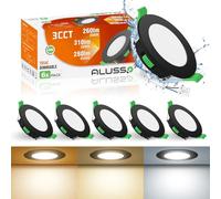 ALUSSO Foco Empotrable LED 230V Focos De Techo Regulable Ultraplanos 4W 310 Lúmenes, Blanco Cálido Blanco Neutro Blanco Frío Focos Empotrables Orientables IP44 Para Baños, Juego De 6