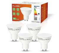 ALUSSO LIGHTING 7W Bombilla GU10 LED 3000K Blanco Cálido 560LM (Equivalente a 70W), 120 Grados Ángulo de haz, Bombilla Bajo Consumo, No Parpadean Bombillas LED GU10, No Regulable, Pack de 4