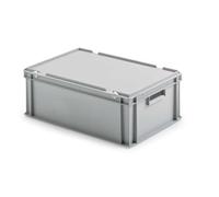 ALUTEC 75016 - Bandeja de plástico (cerrada, dimensiones exteriores 60 x 40 x 32 cm, dimensiones interiores 57 x 37 x 31,2 cm, con asas abiertas)