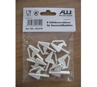 ALUTEC Cierres rápidos para cajas de plástico (juego de 6, para cerrar cajas de transporte, blanco) 05310