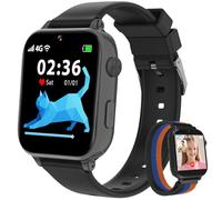 Alutoria 4G Reloj Inteligente Niño, Smartwatch Niños con GPS, Videollamadas, Chat de Voz, SOS, Modo Clase, WiFi, Juegos, Cámara, Reloj Niños Regalo para Niñas niños 4-12 años Regalo (Negro)