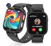 Alutoria Reloj Inteligente Niño 4G, Smartwatch Niños con GPS, WiFi, Videollamadas, Chat de Voz, SOS, Modo Clase, WiFi, Juegos, Cámara, Reloj Niños Regalo para Niñas niños 4-12 años Regalo (Negro)