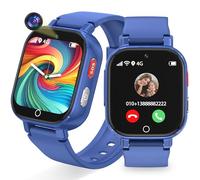 Alutoria Reloj Inteligente Niño 4G, Smartwatch Niños con GPS, WiFi, Videollamadas, Chat de Voz, SOS, Modo Clase, WiFi, Juegos, Cámara, Reloj Niños Regalo para Niñas niños 4-12 años Regalo (Azul)