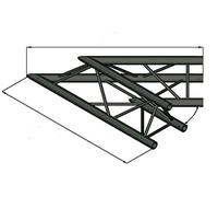 Alutruss ángulo de 2 vías 45 grados conexión en T para enrejado Truss Americana Negro S-Pac 19