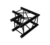 ALUTRUSS QUADLOCK ROAD S6082C-21 - Esquina de 2 vías (90°, sistema de armadura de 4 puntos con recubrimiento de polvo negro texturizado)