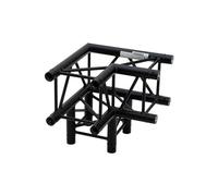 ALUTRUSS QUADLOCK ROAD S6082L-30 - Esquina de 3 vías (90°, sistema de armadura de 4 puntos con recubrimiento de polvo negro texturizado)