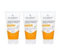 Alvadiem | Crema Reparadora Para Manos Y Uñas Con Jalea Real Orgánica | Nutre, Repara Y Suaviza La Piel Muy Seca | Manteca De Karité, Miel De Acacia Orgánica | 3 x 50 ML
