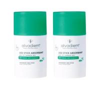 Alvadiem | Desodorante en barra de miel y lavanda orgánica | Protección de 48 horas contra el mal olor | Arcilla absorbente, prebióticos | Sin aluminio y piel sensible | 2 x 50 g