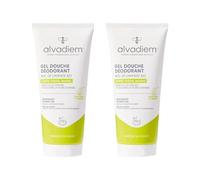Alvadiem | Gel de ducha desodorante orgánico de lavanda y miel | Elimina el mal olor corporal de larga duración | Prebióticos, árbol de té, palmarosa | Pack de 2 x 200 ml