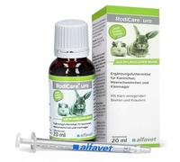 Alvafet RodiCare URO - 20ml - suplemento alimenticio para Conejos, cobayas y pequeños roedores - para Reducir la formación de cálculos urinarios