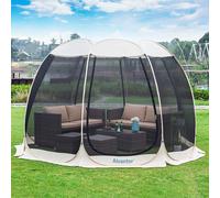 Alvantor Screen House Room Tienda de campaa Toldo al aire libre Pop Up Sun Shade Hexgono Refugio Paredes de malla No impermeable 10'x10' Beige