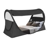 Alvantor Tienda de campaña Dream Privacy Space de tamaño Individual para Dormir, Cortinas de Marco portátil para Interiores, Transpirables, Color Gris (colchón no Incluido) para Reducir la luz