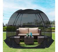 Alvantor - Tienda de campaña instantánea para Exteriores, Resistente a los Rayos UV, fácil de Instalar, Plegable, para Camping o jardín, 3,6 x 3,6 m, Negro