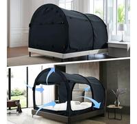Alvantor Toldo de Cama Dream Privacy Space Twin Litera para Dormir para Interiores, Cortinas de Marco portátil y Transpirables, Color Gris (colchón no Incluido) Que Reduce la luz