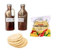 ALVARADO HOT SALSA GUAJILLO 500 ml & Vegan Tortilla 500 g