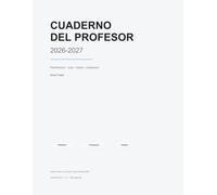 Álvaro Funes - Cuaderno del Profesor 2026-2027: Planificador docente con 12 grupos, organización mensual, horarios, tutoría, evaluación y seguimiento diario