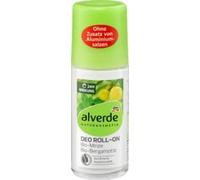 alverde Desodorante en roll-on de NATURKOSMETIK, menta y bergamota, 1 x 50 ml