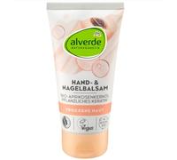 alverde NATURKOSMETIK Bálsamo para manos y uñas, aceite de semilla de albaricoque orgánico y queratina vegetal, pH neutro, vegano, para piel normal, 75 ml