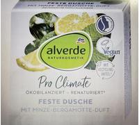 alverde NATURKOSMETIK - Gel de ducha sólido con aroma a menta y bergamota, 60 g