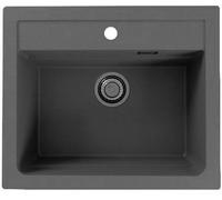 Alveus Atrox fregadero de granito 59x50 cm gris/grafito/ónix 1131995