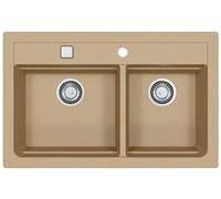 Alveus Atrox fregadero de granito 79x50 cm beige 1132000