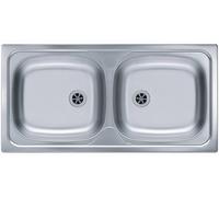 Alveus Basic fregadero de acero 86x44 cm acero 1008846
