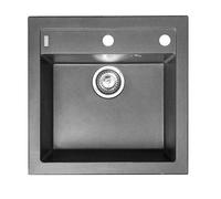 Alveus Formic fregadero de granito 52x51 cm negro 4402091