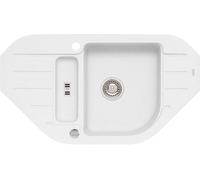 Alveus Niagara fregadero de granito 90x50 cm blanco 1126011