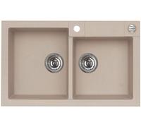 Alveus Rock fregadero de granito 78x48 cm beige 1219022
