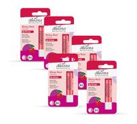 Alviana Bálsamo labial rojo brillante (paquete de 5) | Tinta roja natural y acabado brillante | Ingredientes orgánicos y embalaje ecológico, producto natural certificado