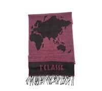 ALVIERO MARTINI 1a CLASSE Bufanda con flecos en el fondo, con estampado GEO lleno 40 x 180, 0285 Mauve, Talla única, con flecos