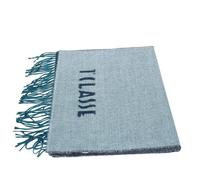 ALVIERO MARTINI 1a CLASSE Bufanda con flecos y logo lettering 40 x 180, 0700 Sage Green, Talla única, con flecos