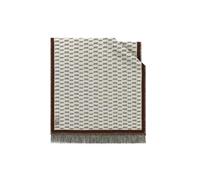 ALVIERO MARTINI 1a CLASSE Bufanda con logo all over y flecos en el dobladillo 40x180, 0600 Earth Brown