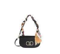 ALVIERO MARTINI Bolso mujer Foulard Vibe bandolera de piel lisa negra