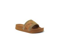 Alviero Martini Sandalias de Mujer 1 Clase Zapatos Chanclas Banda Negro Platform Moda Playa, cuero, 36 EU