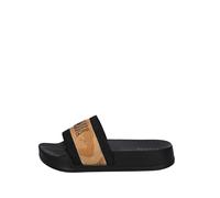 Alviero Martini Sandalias de Mujer 1 Clase Zapatos Chanclas Banda Negro Platform Moda Playa, Negro , 37 EU