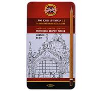 Alvin 1502/111 KOH-I-Noor Graphic Mediano Grados 5B-5H (Set), Madera, Negro, 15 x 3 x 1 cm, 12