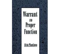 Alvin Plantinga Warrant and Proper Function (Tapa blanda)