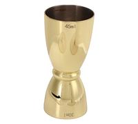 Alvinlite Jigger de cóctel Doble, Medida de Tiro, Jigger de Acero Inoxidable, Acabado Pulido, Taza medidora de Alcohol, Herramienta de Barra para coctelería, 30-45ml(Oro)