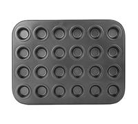 Alvinlite Molde Antiadherente Premium para Mini Muffins, Mini Molde para Cupcakes, 24 cavidades, Acero