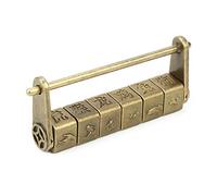 Alvinlite Retro Zinc Vintage Antiguo Chino Joyería Antigua Código Contraseña Candado Cerradura Joyero Candado Hardware