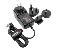Alvin's - Cable de bloqueo en ángulo recto, adaptador de corriente AC 100 V-240 V, 12 V, 3 A, cargador universal de pared, 5,5 x 2,5 mm CC para Atomos Ninja V, Blackmagic Video Assist, con US UK EU