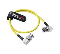 Alvin's Cables 12G SDI Cable coaxial flexible BNC BNC Ángulo recto macho para Komodo rojo | Atomos Monitor 75 ohmios cable blindado para cámara 4K, amarillo