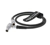 Alvin's Cables 2 Pines Macho ángulo Recto a 2 Pines Cable de Alimentación para Teradek Bond ARRI Alexa Cámara 45CM