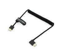 Alvin's Cables 8K 2.1 HDMI Cable trenzado en espiral recto a ángulo izquierdo de alta velocidad para Atomos Ninja V, Portkeys BM5, para monitor Feelworld, para Canon C300, Z CAM E2, para cámaras Sony